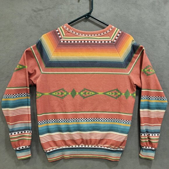 Aviator Nation Tulum Serape Sweatshirt Stripe Bolt Stitch Pullover Size XS - Picture 2 of 6